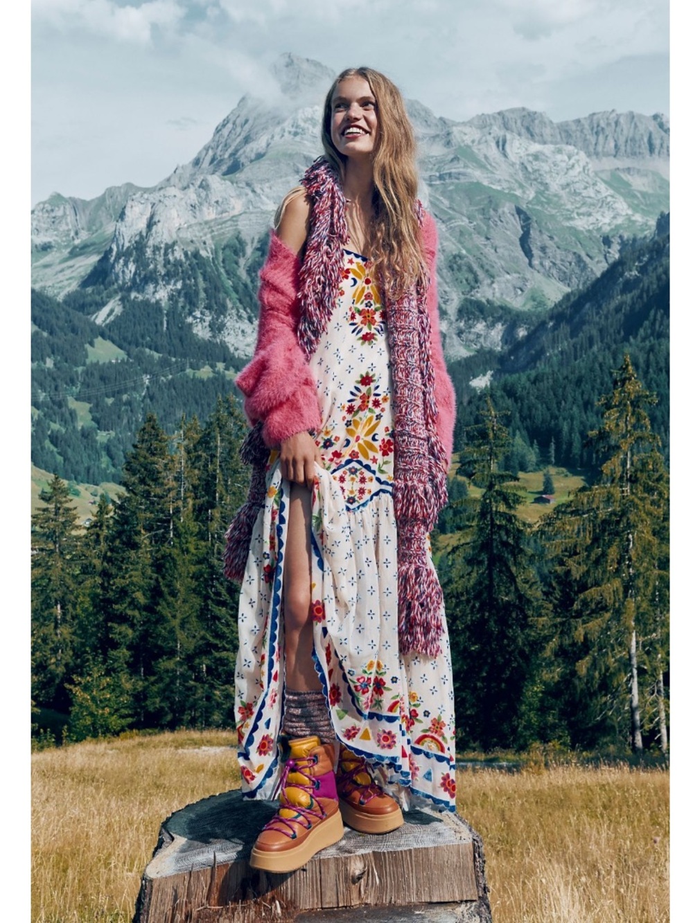 NWT Free People Forever Folklore Maxi Dress